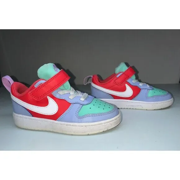Nike Court Borough Low Recraft Shoes "Cobalt Bliss Track Red" Toddler 9c